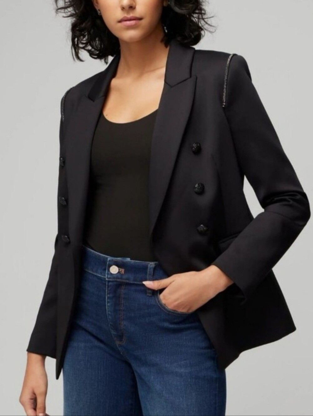 New WHBM White House Black Market Embellished Studio Blazer Size 10